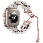 Resin Retractable Chain Watch Band, For Apple Watch Ultra 2 49mm, For Apple Watch Series 9 45mm - DealBuddy