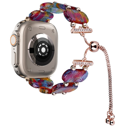 Resin Retractable Chain Watch Band, For Apple Watch Ultra 2 49mm, For Apple Watch Series 9 45mm - DealBuddy