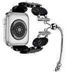 For Apple Watch Series 9 45mm / Black Flower
