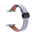 Slim Magnetic Buckle Genuine Leather Watch Band, For Apple Watch SE 2023 44mm