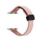 Slim Magnetic Buckle Genuine Leather Watch Band, For Apple Watch Series 9 41mm
