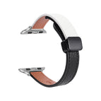 For Apple Watch Series 9 41mm / Litchi Black Beige