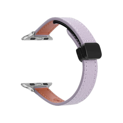 Slim Magnetic Buckle Genuine Leather Watch Band