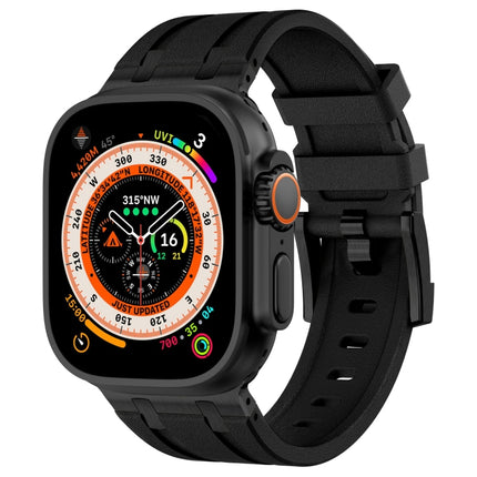 Stone Grain Liquid Silicone Watch Band, For Apple Watch SE 2023 44mm, For Apple Watch Ultra 2 49mm, For Apple Watch Series 9 45mm, For Apple Watch Ultra 49mm - DealBuddy