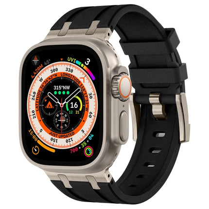 Stone Grain Liquid Silicone Watch Band, For Apple Watch SE 2023 44mm, For Apple Watch Ultra 2 49mm, For Apple Watch Series 9 45mm, For Apple Watch Ultra 49mm - DealBuddy