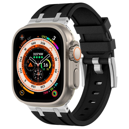 Stone Grain Liquid Silicone Watch Band, For Apple Watch SE 2023 44mm, For Apple Watch Ultra 2 49mm, For Apple Watch Series 9 45mm, For Apple Watch Ultra 49mm - DealBuddy