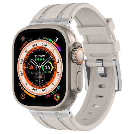 Stone Grain Liquid Silicone Watch Band, For Apple Watch SE 2023 44mm, For Apple Watch Ultra 2 49mm, For Apple Watch Series 9 45mm, For Apple Watch Ultra 49mm - DealBuddy