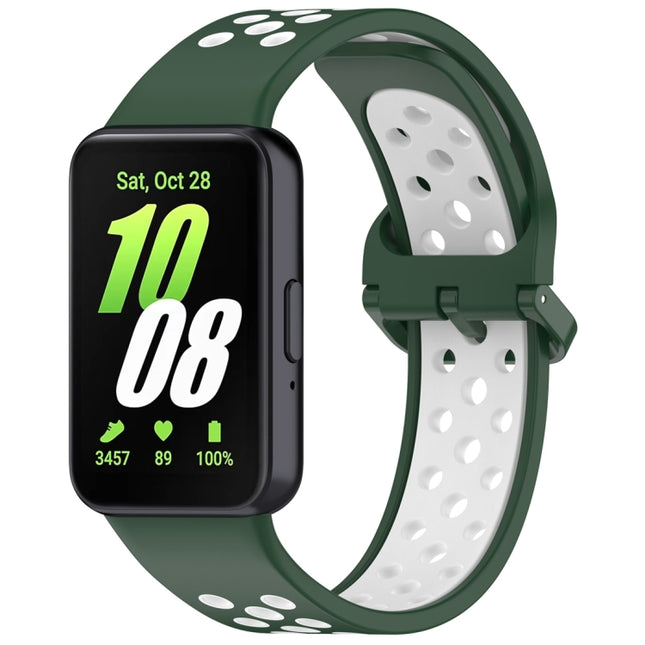 Two Color Breathable Silicone Watch Band, For Samsung Galaxy Fit 3 - DealBuddy