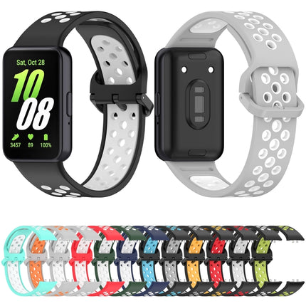 Two Color Breathable Silicone Watch Band, For Samsung Galaxy Fit 3 - DealBuddy