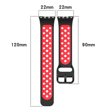 Two Color Breathable Silicone Watch Band