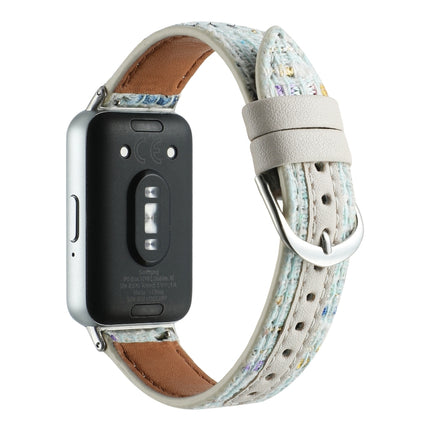 Woolen Leather Watch Band, For Samsung Galaxy Fit 3 - DealBuddy