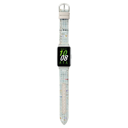 Woolen Leather Watch Band, For Samsung Galaxy Fit 3 - DealBuddy