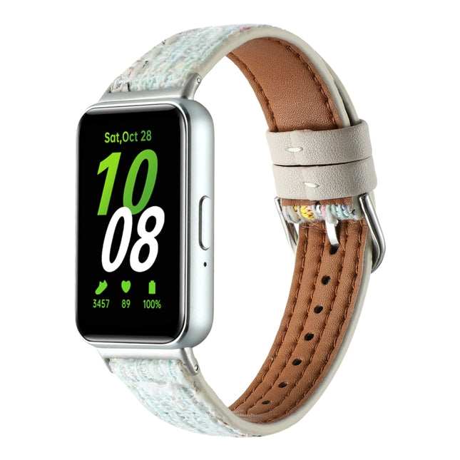 Woolen Leather Watch Band, For Samsung Galaxy Fit 3 - DealBuddy