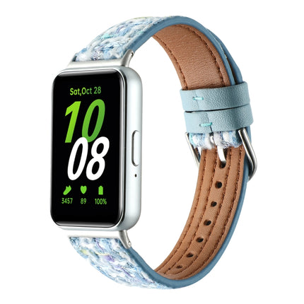 Woolen Leather Watch Band, For Samsung Galaxy Fit 3 - DealBuddy