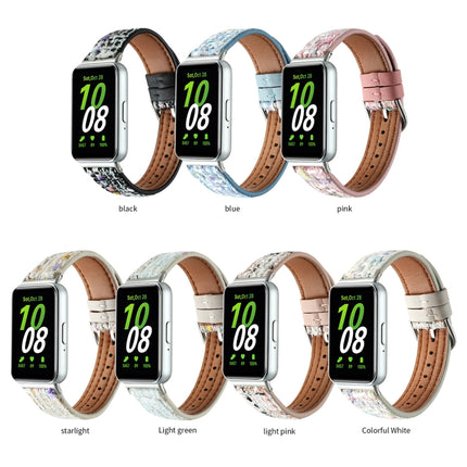 Woolen Leather Watch Band, For Samsung Galaxy Fit 3 - DealBuddy