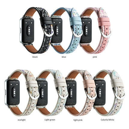 Woolen Leather Watch Band, For Samsung Galaxy Fit 3 - DealBuddy