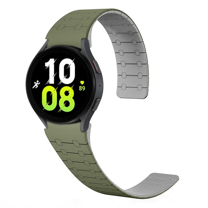 Two Color Loop Magnetic Silicone Watch Band, For Samsung Galaxy Watch 6 / 5 / 4 - DealBuddy