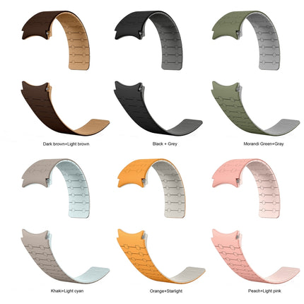 Two Color Loop Magnetic Silicone Watch Band, For Samsung Galaxy Watch 6 / 5 / 4 - DealBuddy