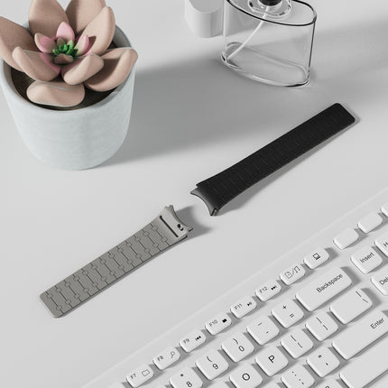 Two Color Loop Magnetic Silicone Watch Band, For Samsung Galaxy Watch 6 / 5 / 4 - DealBuddy