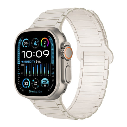 I-Shaped Magnetic Silicone Watch Band, For Apple Watch Series 9 45mm, For Apple Watch Series 9 41mm, For Apple Watch Ultra 49mm - DealBuddy