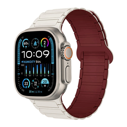 I-Shaped Magnetic Silicone Watch Band, For Apple Watch Series 9 45mm, For Apple Watch Series 9 41mm, For Apple Watch Ultra 49mm - DealBuddy