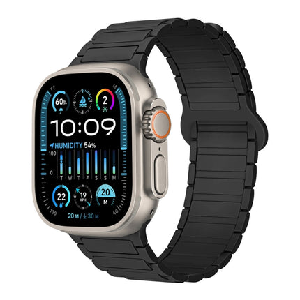 I-Shaped Magnetic Silicone Watch Band, For Apple Watch Series 9 45mm, For Apple Watch Series 9 41mm, For Apple Watch Ultra 49mm - DealBuddy