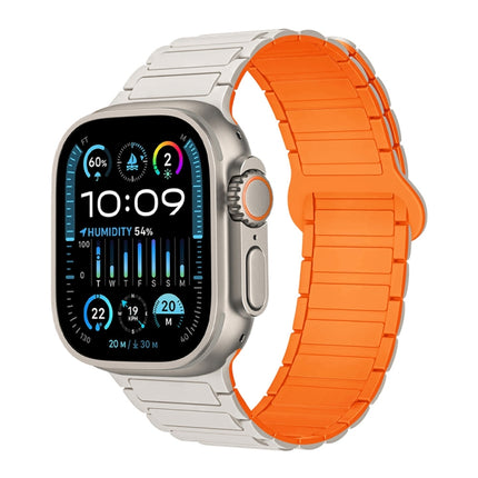 I-Shaped Magnetic Silicone Watch Band, For Apple Watch Series 9 45mm, For Apple Watch Series 9 41mm, For Apple Watch Ultra 49mm - DealBuddy
