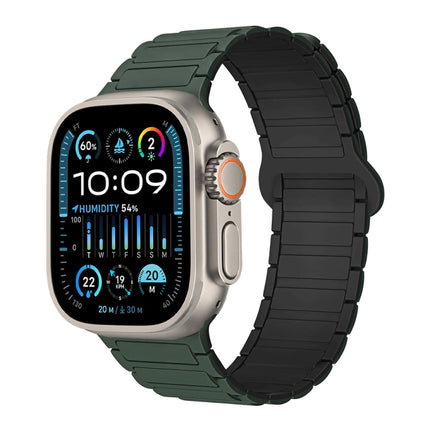 I-Shaped Magnetic Silicone Watch Band, For Apple Watch Series 9 45mm, For Apple Watch Series 9 41mm, For Apple Watch Ultra 49mm - DealBuddy