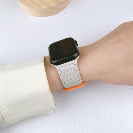 I-Shaped Magnetic Silicone Watch Band, For Apple Watch 42mm, For Apple Watch 38mm - DealBuddy