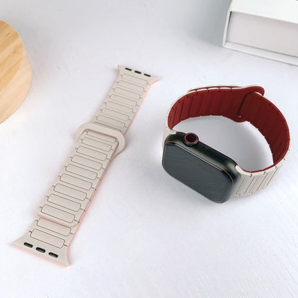 I-Shaped Magnetic Silicone Watch Band, For Apple Watch Series 8 41mm, For Apple Watch Series 8 45mm, For Apple Watch SE 2022 40mm - DealBuddy