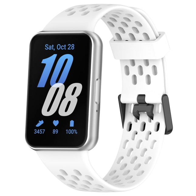 Hole Style Dual Buckle Silicone Watch Band