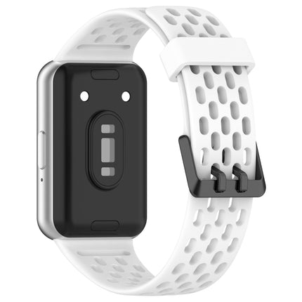 Hole Style Dual Buckle Silicone Watch Band