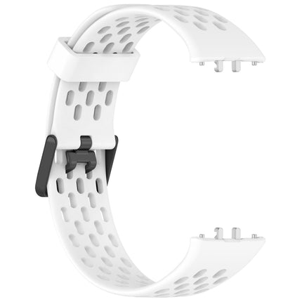 Hole Style Dual Buckle Silicone Watch Band