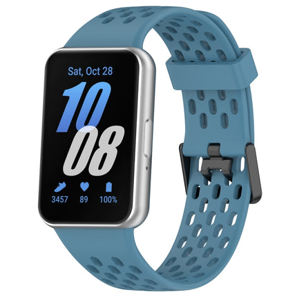 Hole Style Dual Buckle Silicone Watch Band