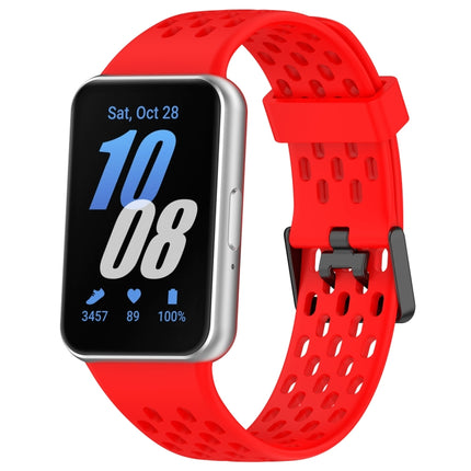 Hole Style Dual Buckle Silicone Watch Band, For Samsung Galaxy Fit 3 - DealBuddy