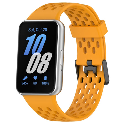 Hole Style Dual Buckle Silicone Watch Band, For Samsung Galaxy Fit 3 - DealBuddy