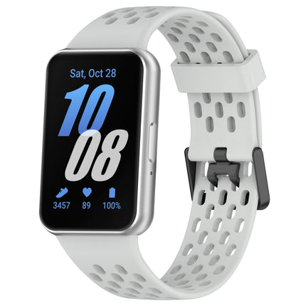 Hole Style Dual Buckle Silicone Watch Band, For Samsung Galaxy Fit 3 - DealBuddy