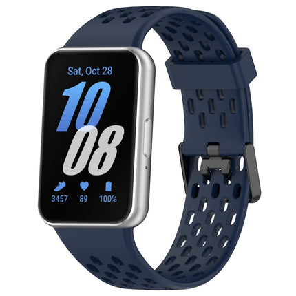 Hole Style Dual Buckle Silicone Watch Band, For Samsung Galaxy Fit 3 - DealBuddy