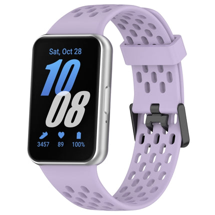 Hole Style Dual Buckle Silicone Watch Band, For Samsung Galaxy Fit 3 - DealBuddy
