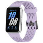 Hole Style Dual Buckle Silicone Watch Band, For Samsung Galaxy Fit 3 - DealBuddy