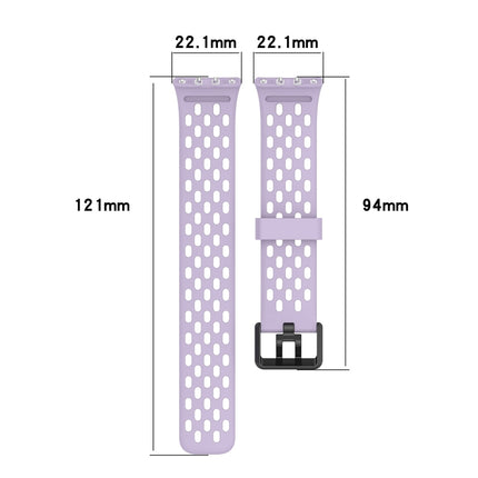 Hole Style Dual Buckle Silicone Watch Band, For Samsung Galaxy Fit 3 - DealBuddy