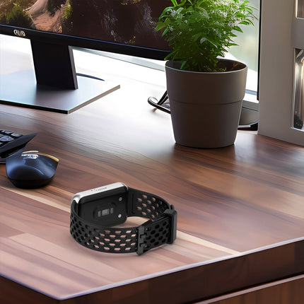 Hole Style Dual Buckle Silicone Watch Band, For Samsung Galaxy Fit 3 - DealBuddy