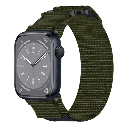 Nylon Hook And Loop Fastener Watch Band, For Apple Watch Series 10 46mm, For Apple Watch Series 10 42mm, For Apple Watch SE 2023 44mm, For Apple Watch SE 2023 40mm, For Apple Watch Ultra 2 49mm, For Apple Watch Series 9 45mm, For Apple Watch Series 9 4...