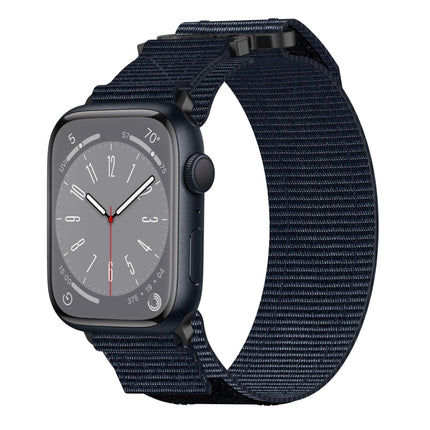 Nylon Hook And Loop Fastener Watch Band, For Apple Watch Series 10 46mm, For Apple Watch Series 10 42mm, For Apple Watch SE 2023 44mm, For Apple Watch SE 2023 40mm, For Apple Watch Ultra 2 49mm, For Apple Watch Series 9 45mm, For Apple Watch Series 9 4...