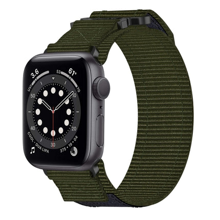 Nylon Hook And Loop Fastener Watch Band, For Apple Watch Series 8 45mm, For Apple Watch SE 2022 40mm, For Apple Watch SE 2022 44mm, For Apple Watch Series 7 41mm, For Apple Watch Series 7 45mm, For Apple Watch SE 40mm, For Apple Watch SE 44mm          ...