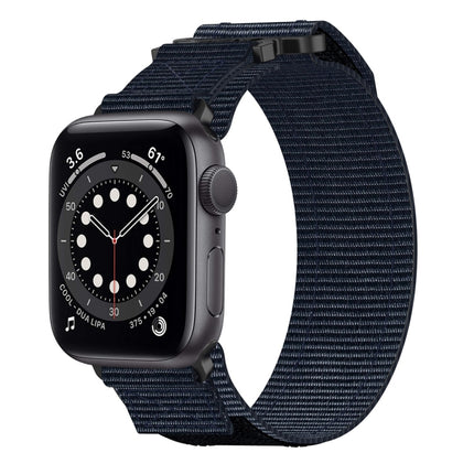Nylon Hook And Loop Fastener Watch Band, For Apple Watch Series 8 45mm, For Apple Watch SE 2022 40mm, For Apple Watch SE 2022 44mm, For Apple Watch Series 7 41mm, For Apple Watch Series 7 45mm, For Apple Watch SE 40mm, For Apple Watch SE 44mm          ...