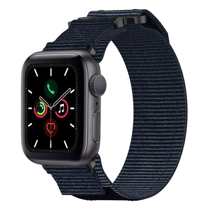 Nylon Hook And Loop Fastener Watch Band, For Apple Watch Series 5 44mm, For Apple Watch Series 5 40mm, For Apple Watch Series 4 44mm, For Apple Watch Series 4 40mm, For Apple Watch Series 3 38mm, For Apple Watch Series 3 42mm                           ...