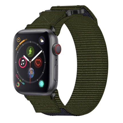 Nylon Hook And Loop Fastener Watch Band, For Apple Watch Series 5 44mm, For Apple Watch Series 5 40mm, For Apple Watch Series 4 44mm, For Apple Watch Series 4 40mm, For Apple Watch Series 3 38mm, For Apple Watch Series 3 42mm                           ...