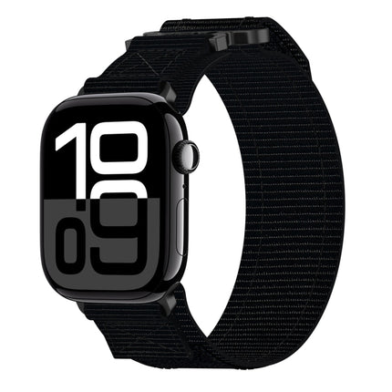 Nylon Hook And Loop Fastener Watch Band, For Apple Watch Series 10 46mm, For Apple Watch Series 10 42mm, For Apple Watch SE 2023 44mm, For Apple Watch SE 2023 40mm, For Apple Watch Ultra 2 49mm, For Apple Watch Series 9 45mm, For Apple Watch Series 9 4...