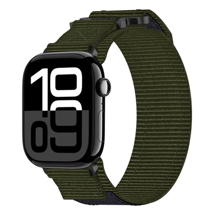 Nylon Hook And Loop Fastener Watch Band, For Apple Watch Series 10 46mm, For Apple Watch Series 10 42mm, For Apple Watch SE 2023 44mm, For Apple Watch SE 2023 40mm, For Apple Watch Ultra 2 49mm, For Apple Watch Series 9 45mm, For Apple Watch Series 9 4...